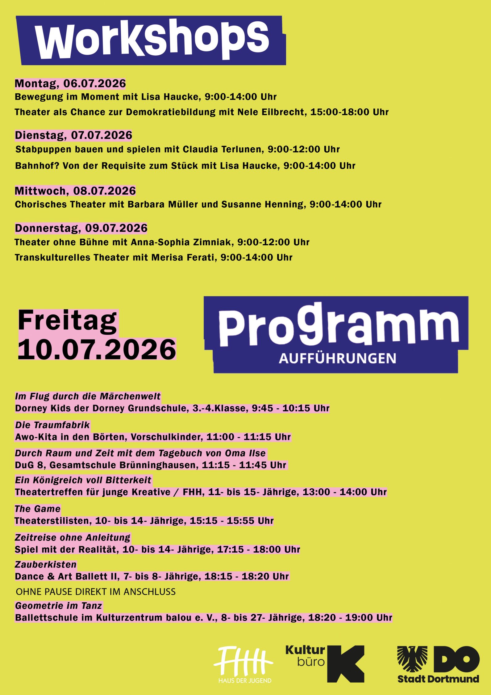 Programmübersicht WOOOP 2026